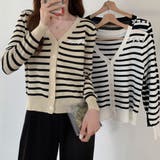 ボーダー柄 ニットカーディガン 風 | SUNSHINE CLOSET | 詳細画像2 