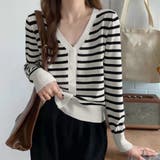 ボーダー柄 ニットカーディガン 風 | SUNSHINE CLOSET | 詳細画像5 