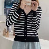 ボーダー柄 ニットカーディガン 風 | SUNSHINE CLOSET | 詳細画像6 