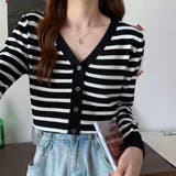 ボーダー柄 ニットカーディガン 風 | SUNSHINE CLOSET | 詳細画像8 