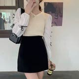 ニットトップス 重ね着風 春 春服 オフィスカジュアル 韓国ファッション 韓国 | SUNSHINE CLOSET | 詳細画像9