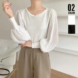 ニットブラウス 異素材 風トップス | SUNSHINE CLOSET | 詳細画像1 