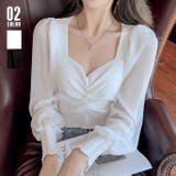 フロントギャザーニットブラウス 長袖 春 | SUNSHINE CLOSET | 詳細画像1 