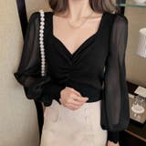 フロントギャザーニットブラウス 長袖 春 | SUNSHINE CLOSET | 詳細画像12 