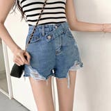 デニムショートパンツ レディース 韓国風 | ANGELCLOSET | 詳細画像2