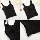 ニットキャミソール レディース ギャザー | SUNSHINE CLOSET | 詳細画像3