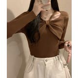 フロントリボンリブニットトップス大人秋服 | SUNSHINE CLOSET | 詳細画像11 