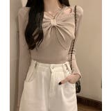 フロントリボンリブニットトップス大人秋服 | SUNSHINE CLOSET | 詳細画像7 