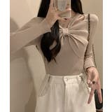 フロントリボンリブニットトップス大人秋服 | SUNSHINE CLOSET | 詳細画像8 