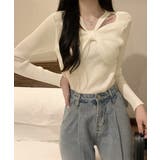 フロントリボンリブニットトップス大人秋服 | SUNSHINE CLOSET | 詳細画像9 