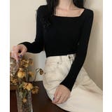 スクエアネック リブニットトップス 秋冬 | SUNSHINE CLOSET | 詳細画像2