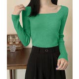 スクエアネック リブニットトップス 秋冬 | SUNSHINE CLOSET | 詳細画像8