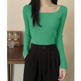 スクエアネック リブニットトップス 秋冬 | SUNSHINE CLOSET | 詳細画像9