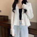 ケーブル編みニットカーディガン Vネック | SUNSHINE CLOSET | 詳細画像1 