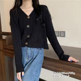 ケーブル編みニットカーディガン Vネック | SUNSHINE CLOSET | 詳細画像5 