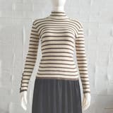 ボーダー柄ニットトップス タートルネック | SUNSHINE CLOSET | 詳細画像10 