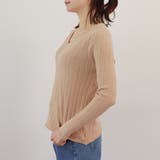 Vネックニットトップス 韓国風リブニット | SUNSHINE CLOSET | 詳細画像10