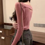 リブニットトップス レディース 韓国風 | SUNSHINE CLOSET | 詳細画像12
