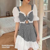 ワンピース水着 千鳥柄 韓国スイムウェア | SUNSHINE CLOSET | 詳細画像7