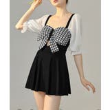 千鳥格子 ワンピース水着 パフスリーブ | SUNSHINE CLOSET | 詳細画像2 