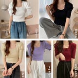 スクエアネック サマーリブニットトップス | SUNSHINE CLOSET | 詳細画像2 