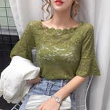 総レース フレアスリーブブラウス 肌見せ | ANGELCLOSET | 詳細画像10