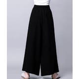 綿麻風ワイドパンツレディースリネンパンツ | SUNSHINE CLOSET | 詳細画像6 