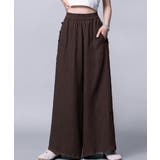 綿麻風ワイドパンツレディースリネンパンツ | SUNSHINE CLOSET | 詳細画像7 