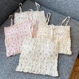 カップ付き シャーリング花柄キャミソール | ANGELCLOSET | 詳細画像2