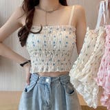 カップ付き シャーリング花柄キャミソール | ANGELCLOSET | 詳細画像5