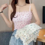 カップ付き シャーリング花柄キャミソール | ANGELCLOSET | 詳細画像8