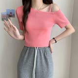 ニットトップスワンショルダーサマーニット | ANGELCLOSET | 詳細画像12