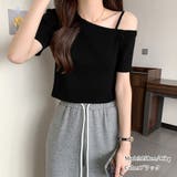 ニットトップスワンショルダーサマーニット | ANGELCLOSET | 詳細画像7