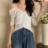 サマーニットオフショルダーニットトップス | SUNSHINE CLOSET | 詳細画像4