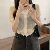 透かし編みニットカーディガン ショート丈 | ANGELCLOSET | 詳細画像11