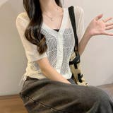透かし編みニットカーディガン ショート丈 | ANGELCLOSET | 詳細画像5