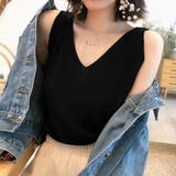 ニットタンクトップ Vネックサマーニット | SUNSHINE CLOSET | 詳細画像1