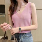 ニットタンクトップ Vネックサマーニット | SUNSHINE CLOSET | 詳細画像7