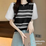 サマーニット異素材切り替えニットトップス | SUNSHINE CLOSET | 詳細画像7