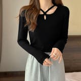 ニットトップス クロスネック ニットソー | SUNSHINE CLOSET | 詳細画像6 