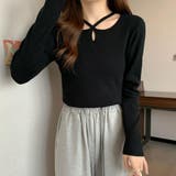 ニットトップス クロスネック ニットソー | SUNSHINE CLOSET | 詳細画像7 