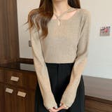 ニットトップス クロスネック ニットソー | SUNSHINE CLOSET | 詳細画像8 