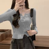 ニットトップス フロントレースアップ秋服 | SUNSHINE CLOSET | 詳細画像10 