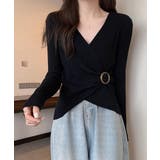 リブニット カシュクール風ニットトップス | SUNSHINE CLOSET | 詳細画像1 