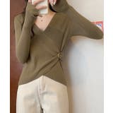 リブニット カシュクール風ニットトップス | SUNSHINE CLOSET | 詳細画像8 