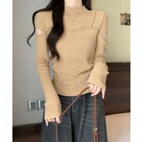 肌見せニットトップス 韓国風タイトニット | SUNSHINE CLOSET | 詳細画像7 