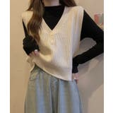 Vネックニットベスト コンパクトベスト | SUNSHINE CLOSET | 詳細画像8