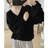 Vネック 着やせ 長袖プルオーバー 無地 | ANGELCLOSET | 詳細画像2