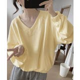 Vネック 着やせ 長袖プルオーバー 無地 | ANGELCLOSET | 詳細画像4
