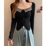 ニットトップス スクエアネック 韓国風 | SUNSHINE CLOSET | 詳細画像8 